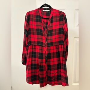 Zara plaid dress. Size medium